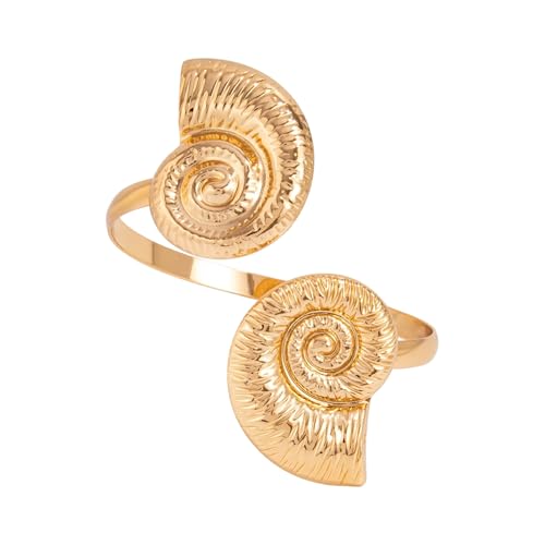 alloneslife Goldfarbe Eisen Seesterne Manschette Armband Für Frauen Punk Geometrische Entwürfe Verstellbarer Armschmuck Nachtclub Party Statement Schmuck Schmuck von alloneslife