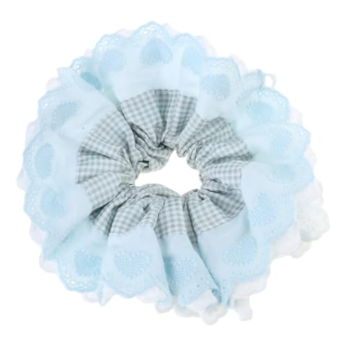 alloneslife Haargummis, Haargummis für Damen, Prinzessinnen-Haargummis, mehrlagig, Lace-Work-Ringe, bezaubernd, mehrlagig, Haargummi für Mädchen, Seeblau von alloneslife