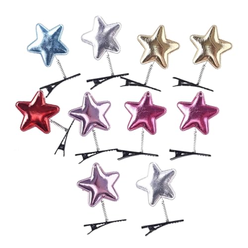 alloneslife Haarspangen, Haarspangen für Damen, kleine Feder-Haarspangen für Mädchen, Teenager, Weihnachten, Strumpffüller, Haarnadel, Karneval, Party, Haarspangen (Stern-Stil, Frühling cl) von alloneslife