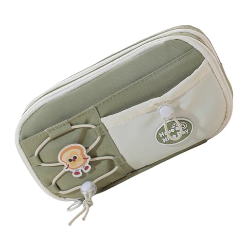 alloneslife Hochkapazität Stiftkoffer 8 Abschnitt Polyester Bleistift Großer Bleistift Organizer Beutel Reisekosmetikbeutel 23x12x8 cm Polyester Pen von alloneslife