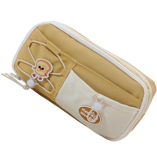 alloneslife Hochkapazität Stiftkoffer 8 Abschnitt Polyester Bleistift Großer Bleistift Organizer Beutel Reisekosmetikbeutel 23x12x8 cm Polyester Pen von alloneslife