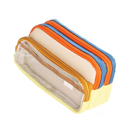 alloneslife Japanisches transparentes Federmäppchen, große Kapazität, Stifttasche, Schule, Bürobedarf, ästhetisch, transparente Tasche, japanischer Stil, Stift, Schule, Bürobedarf, a von alloneslife