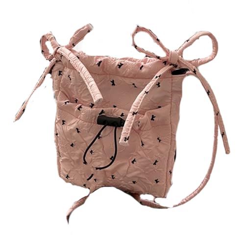 alloneslife Kleine Crossbody Taschen Für Frauen Handys Geldbörsen Gesteppte Puffer Umhängetasche Handtaschen Reisen Bag Bowknot Achselbeutel Schulterbaus Und Handtaschen von alloneslife