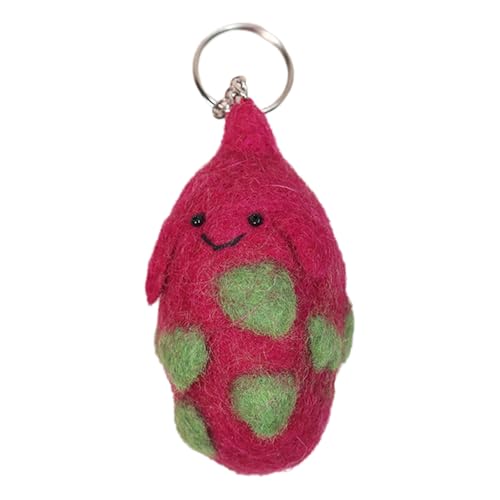 alloneslife Lebendige Farbschlüsselketten Accessoire Mode Filzform Fruchtform Schlüsselringe Tragbare Beuteldekoration Für Frauen Und Mädchen Handgefertigtes Schlüsselring von alloneslife