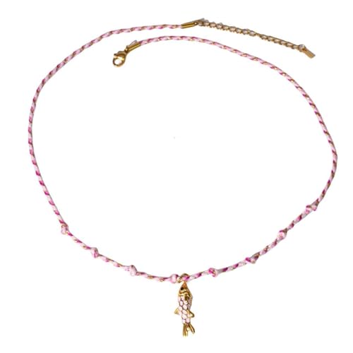 alloneslife Multifunktionale Halskette mit Fisch-Anhänger aus Edelstahl, weich, handgefertigt, verstellbar, Strandschmuck, Geschenk, handgeflochtene, bunte Seil-Halskette, Einheitsgröße, Wie alloneslife Multifunktionale Halskette mit Fisch-Anhänger aus Edelstahl, weich, handgefertigt, verstellbar, Strandschmuck, Geschenk, handgeflochtene, bunte Seil-Halskette, Einheitsgröße, Wie von alloneslife