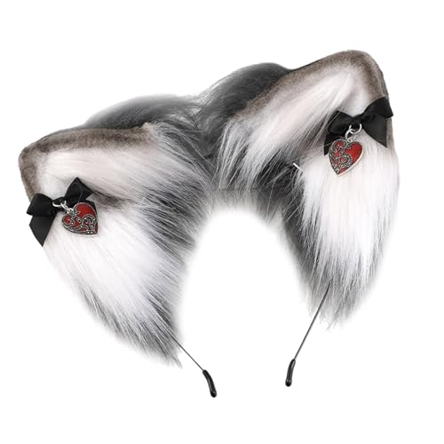 alloneslife Ohr-Stirnband, Halloween-Haarreifen, Halloween-Haarreifen, Vampire, Dämonen, Wolfsohren, Stirnbänder, verstellbare Größe, Kopfbedeckung für Erwachsene, Männer und Frauen (2) von alloneslife