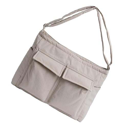 alloneslife Praktische Festkörperbeutel Premium Canvas Konstruktion Multi Funktionaler Carryall Mit Großzügiger Speicherkapazität Geräumiges Crossbody Tasche von alloneslife