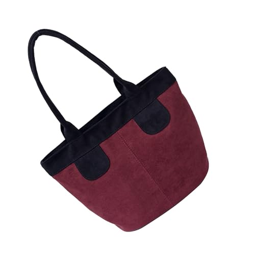 alloneslife Retro Winter Weiche Lederbeutel Frauen Lässig Schulterbodus Crossbody Leichtes Reisehandtasche Slouchy Samtbeutel Für Frauen von alloneslife