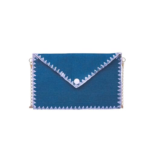 alloneslife Reversible Crossbody Bag Mit Abnehmbarem Kettengurt & Spitzenakzent Leichter Frauen Geldbeutel Praktischer Stoffmünzen Organizer von alloneslife