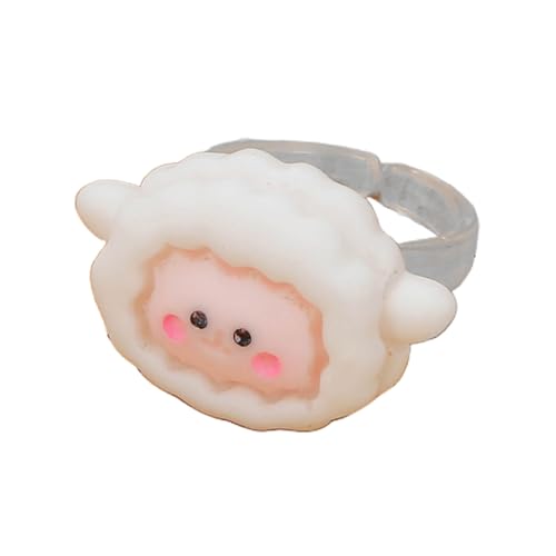 alloneslife Schöne offene Cartoon-Tier-Ringe, modisch, verstellbar, lustig, schlichter Damen-Schmuck von alloneslife