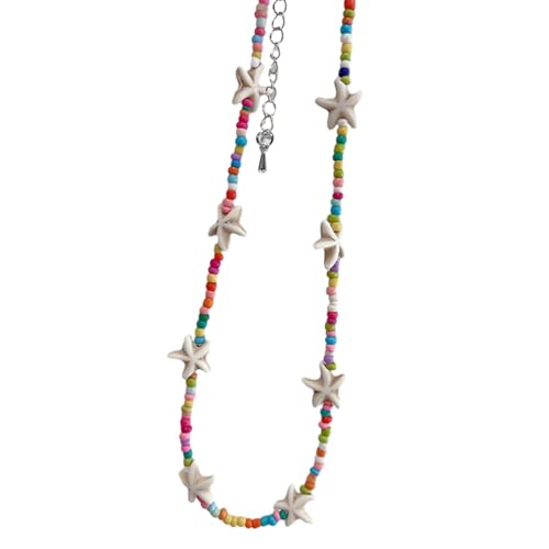 alloneslife Seestarfish Perlen Charm Halskette Frauen Mode Neck Kette Neck Schmuck Trend Perlen Schlüsselbein Kette Statement Schmuck von alloneslife