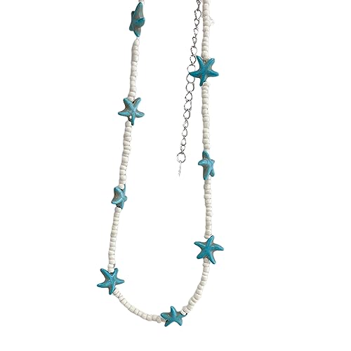 alloneslife Seestarfish Perlen Charm Halskette Frauen Mode Neck Kette Neck Schmuck Trend Perlen Schlüsselbein Kette Statement Schmuck von alloneslife