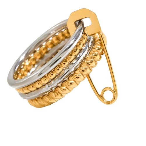 alloneslife Stapelbare Edelstahlringe Moderne Minimalisten Entwerfen Tragbare Für Ihre Stapelbaren Ringe Frauen Ein Verstellbares Geschenk Tägliche Wear 3 Stile. von alloneslife