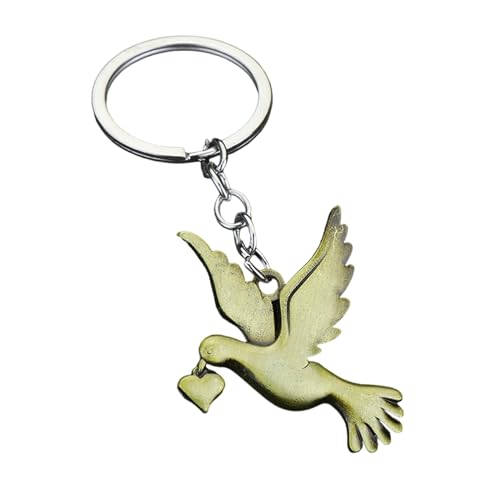 Stilvoller Friedenstaube Charme Key Metall Keyring Anhänger Unisex Keychain Schmuck Zubehör Funktionaler Geschenk Für Ihn von alloneslife