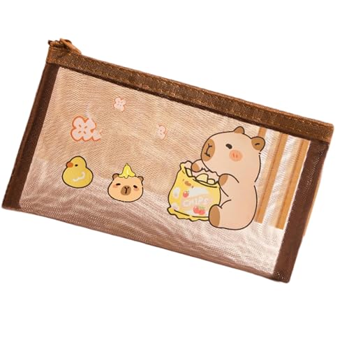 alloneslife Tierstiftkoffer Großer Kapazität Stift Für Schullieferungen Marker Schere Aufbewahrung Schöner Beutel Capybara Bag Box Beutel von alloneslife