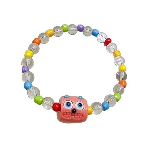 alloneslife Tiny Monsters Kristall-Armbänder, Perlen, Strang-Armbänder, Damen, Schmuck, Dopamin-Armband, Handkette, einzigartige Armbänder von alloneslife