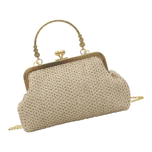 alloneslife Umhängetasche Gewebte Geldbörse Glotze Handtasche Mit Kussschlos von alloneslife