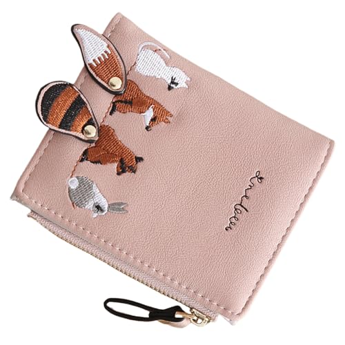 alloneslife Weibliche Kreditkartenhalter PU Leder Sticket Wallet Münz Reißverschluss Tasche Und Klarer Fensterwechsel Geldbeutel Für Frauen Lustige Brieftasche von alloneslife