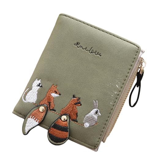 alloneslife Weibliche Kreditkartenhalter PU Leder Sticket Wallet Münz Reißverschluss Tasche Und Klarer Fensterwechsel Geldbeutel Für Frauen Lustige Brieftasche von alloneslife