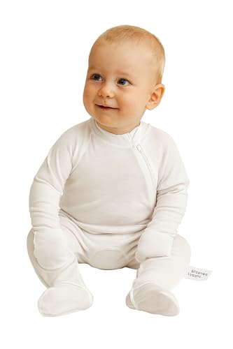 allsaneo Lyocell Neurodermitis-Overall. Kratzschutz-Anzug bei Neurodermitis mit angenähten Handschuhen und Füßlingen Größe 62/68 von allsaneo