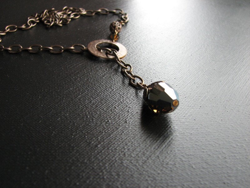 Vintage Swarovski in Nerz - Lariat von allsortsdesignstudio