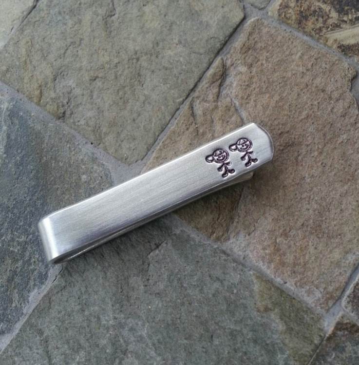 Familie Aluminium Krawattenklammer/- Vatertag Kann Auch Personalisiert Werden von allstrungout1