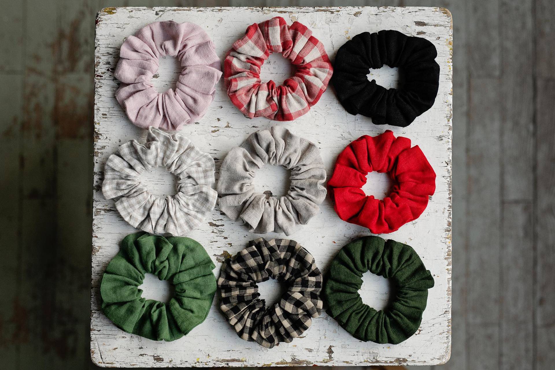 Handmade Leinen Scrunchie Umweltfreundlicher Haargummi von allthebeautifullinen