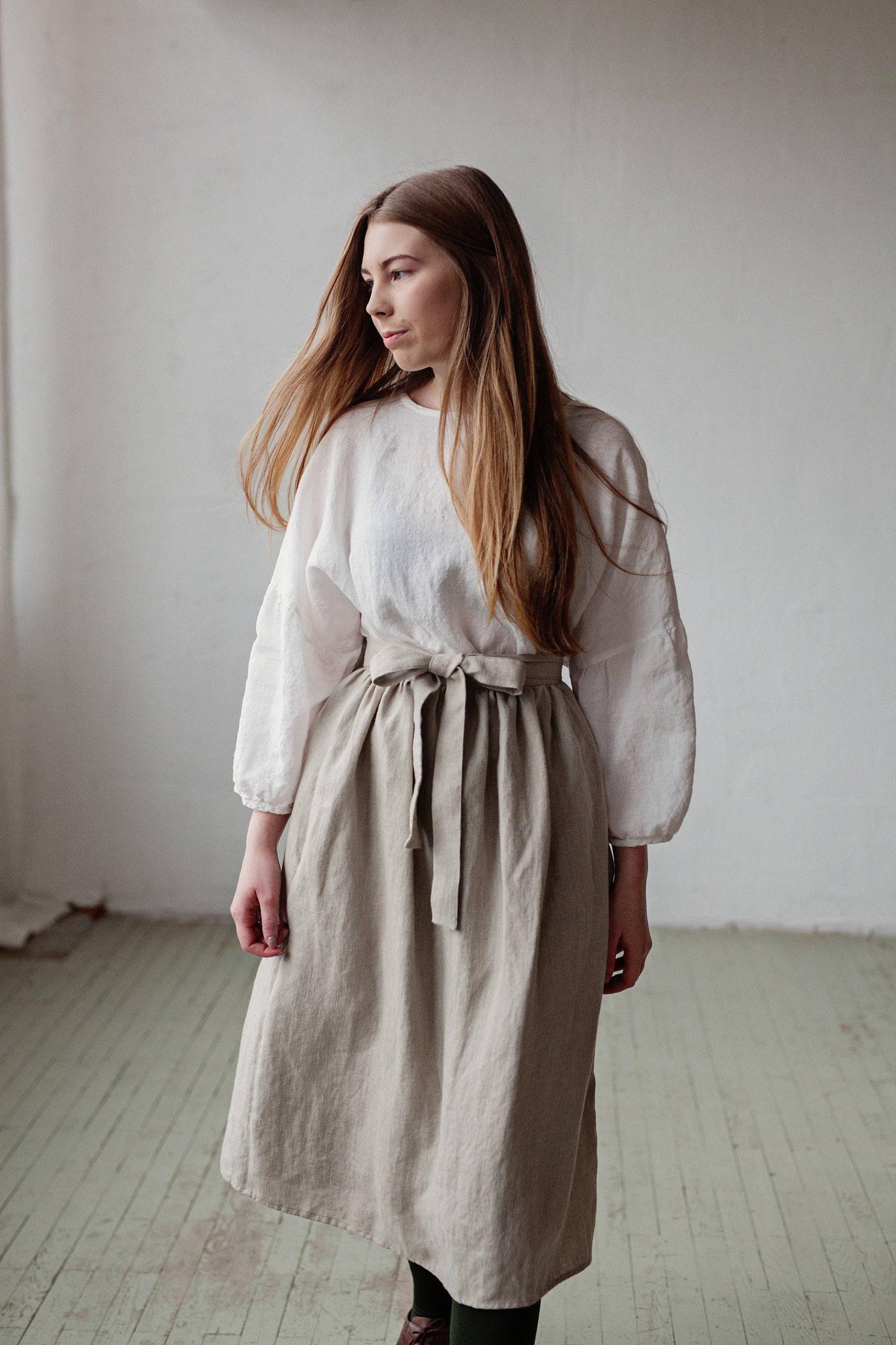 Natur Leinen Schürze Cottagecore Küchenschürze von allthebeautifullinen