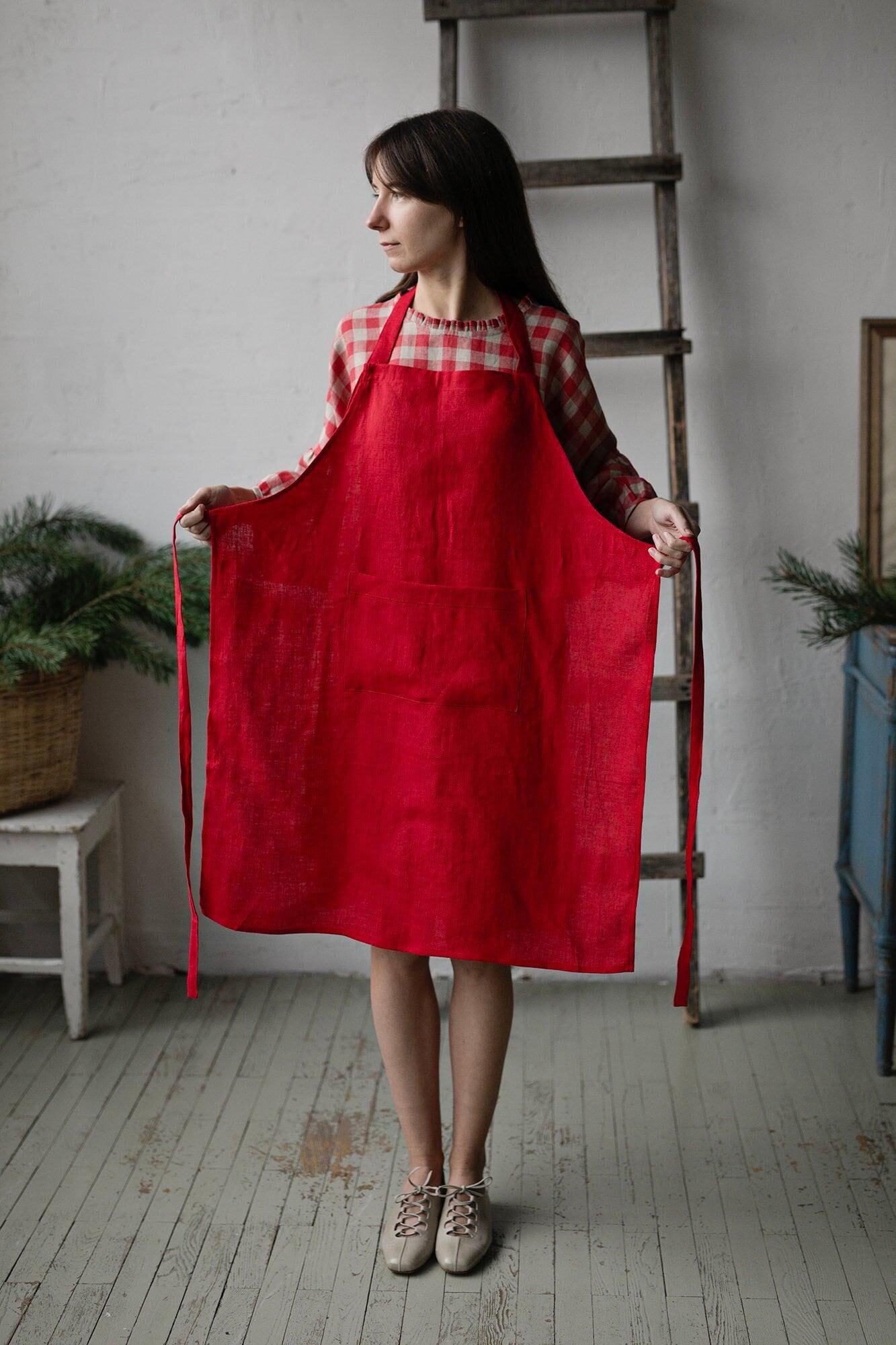 Weihnachtsschürze Erdbeeren Küchenschürze von allthebeautifullinen