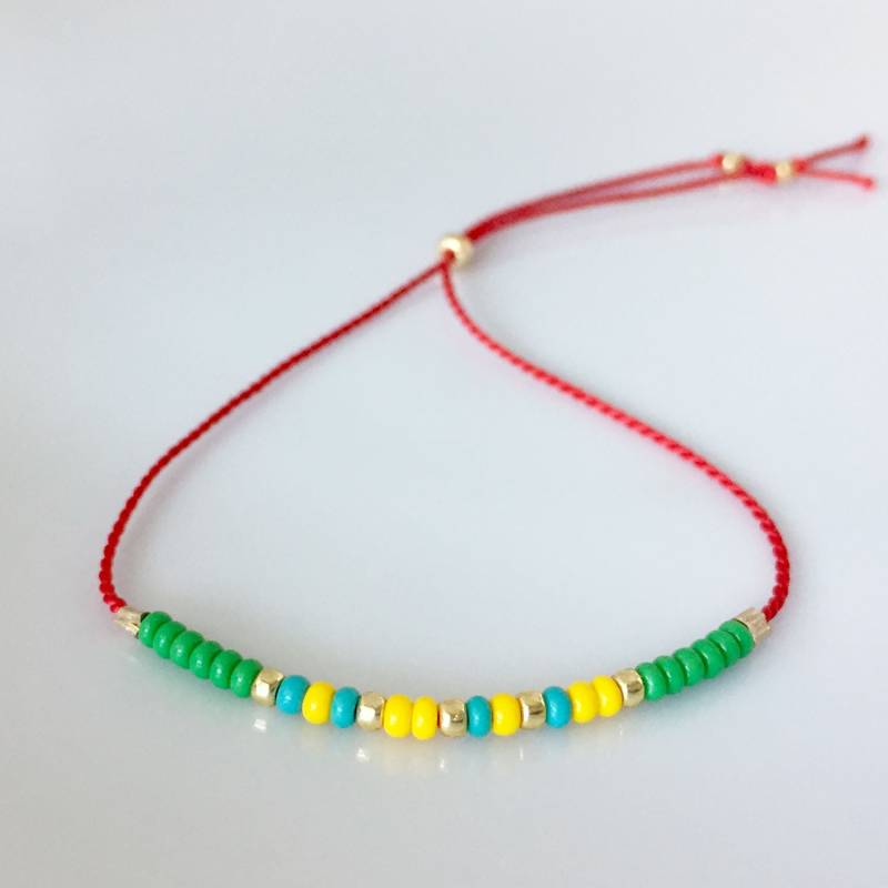 Art Mini-Morse-Code Armband - Rot Art Mini-Morse-Code Armband - Rot von allthesprinklesshop