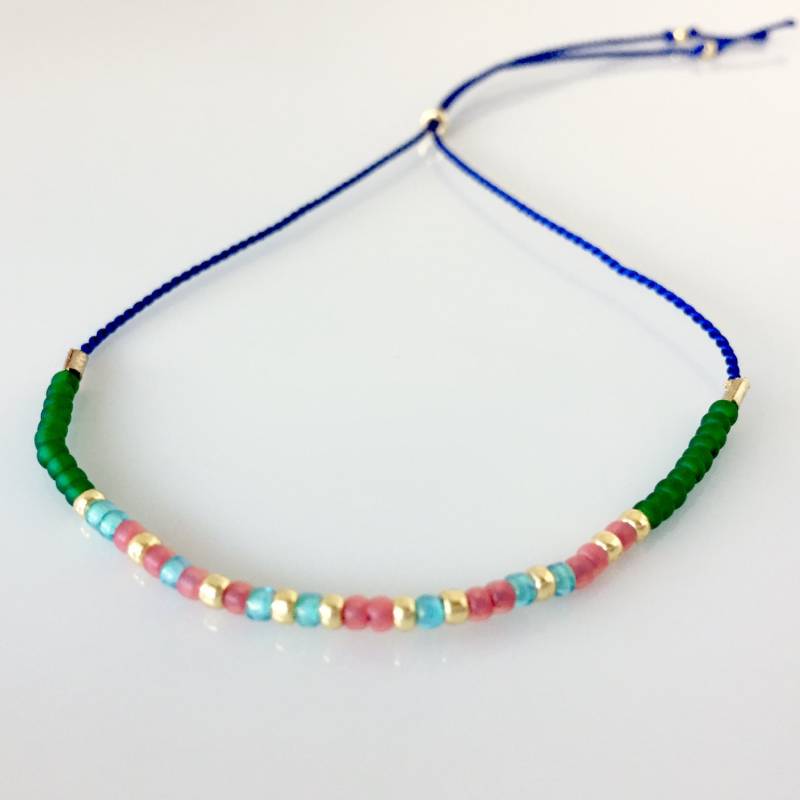 Dankbarkeit-Morse-Code-Armband - Blau Dankbarkeit-Morse-Code-Armband - Blau von allthesprinklesshop