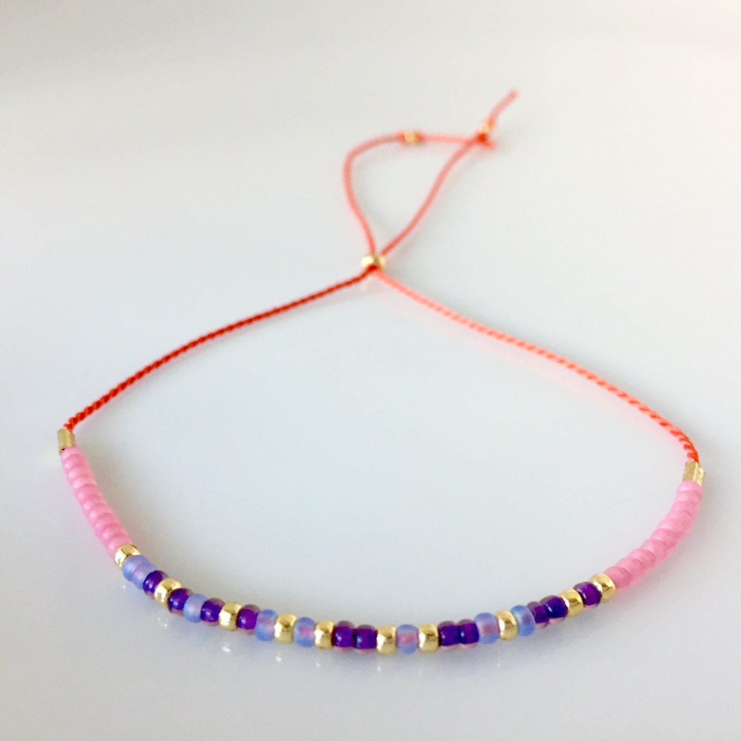 Dankbarkeit-Morse-Code-Armband - Orange Dankbarkeit-Morse-Code-Armband - Orange von allthesprinklesshop