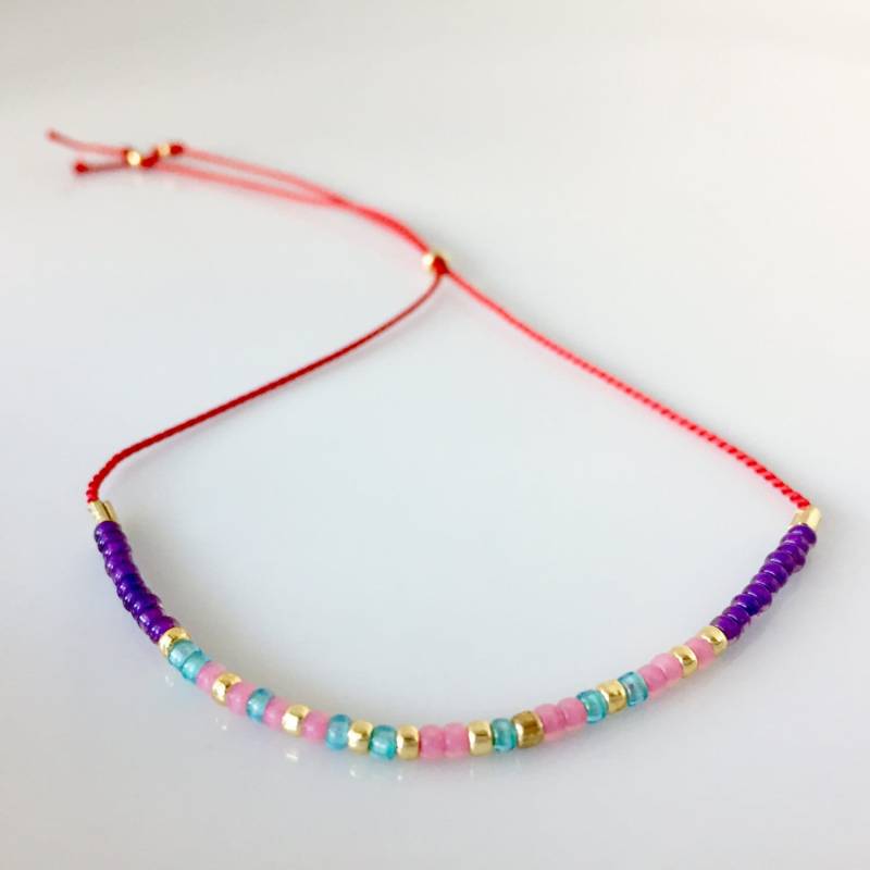 Dankbarkeit-Morse-Code-Armband - Rot Dankbarkeit-Morse-Code-Armband - Rot von allthesprinklesshop