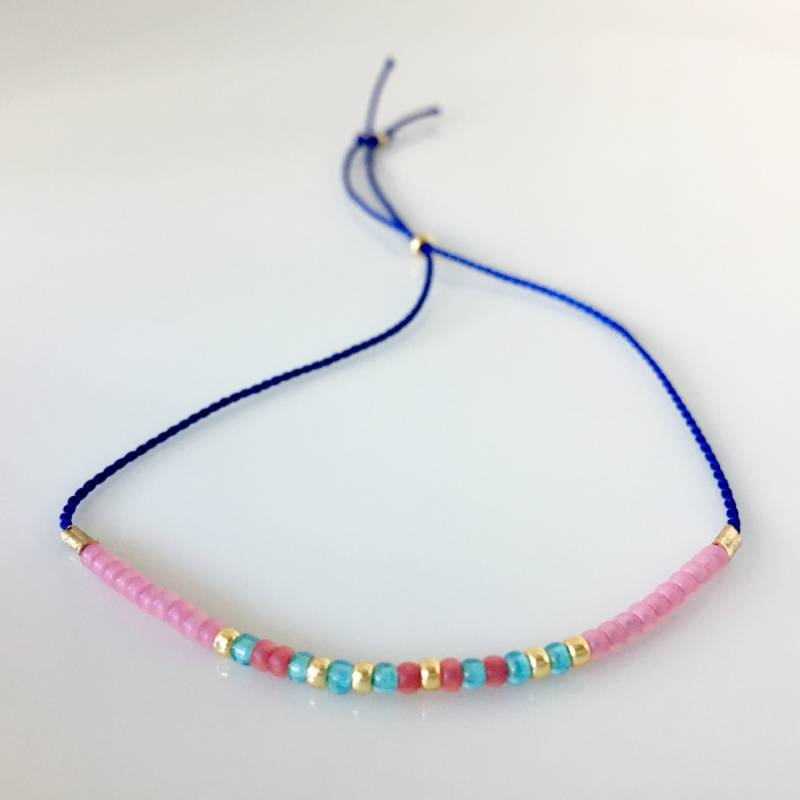 Frieden-Morse-Code-Armband - Blau Frieden-Morse-Code-Armband - Blau von allthesprinklesshop