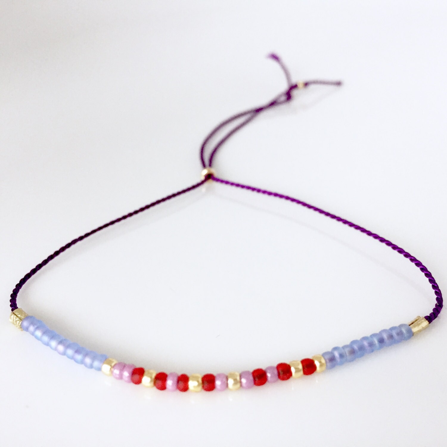 Grace-Morse-Code-Armband - Lila Grace-Morse-Code-Armband - Lila von allthesprinklesshop