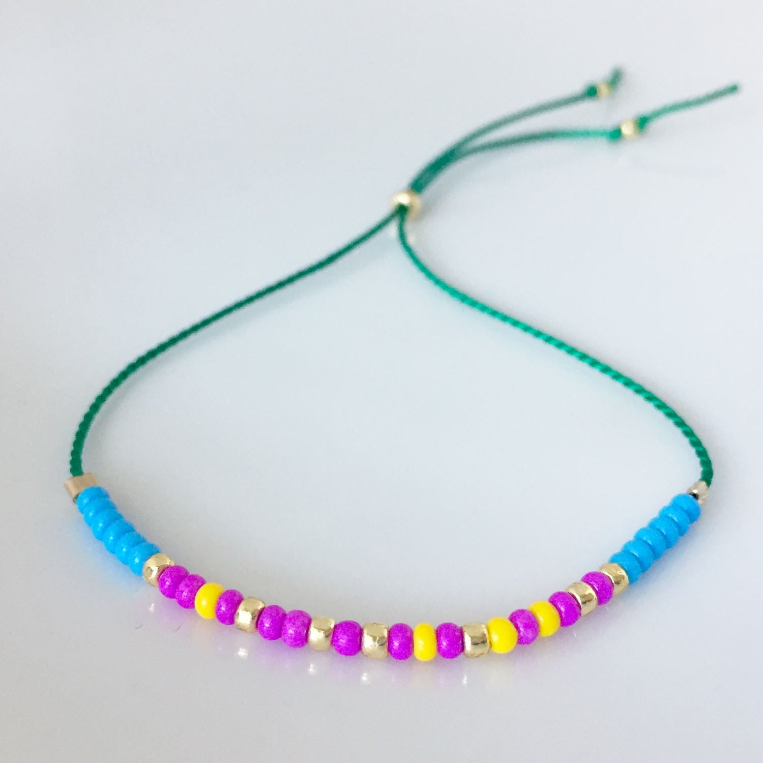 Heftigen Mini Morse-Code-Armband - Grün Heftigen Mini Morse-Code-Armband - Grün von allthesprinklesshop