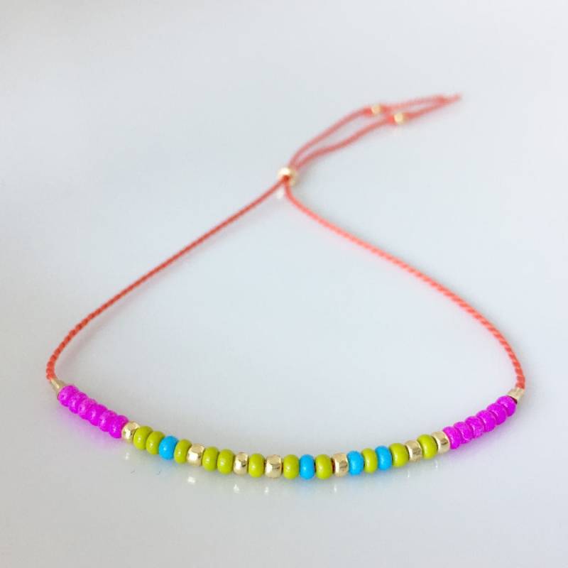 Heftigen Mini Morse-Code-Armband - Orange Heftigen Mini Morse-Code-Armband - Orange von allthesprinklesshop