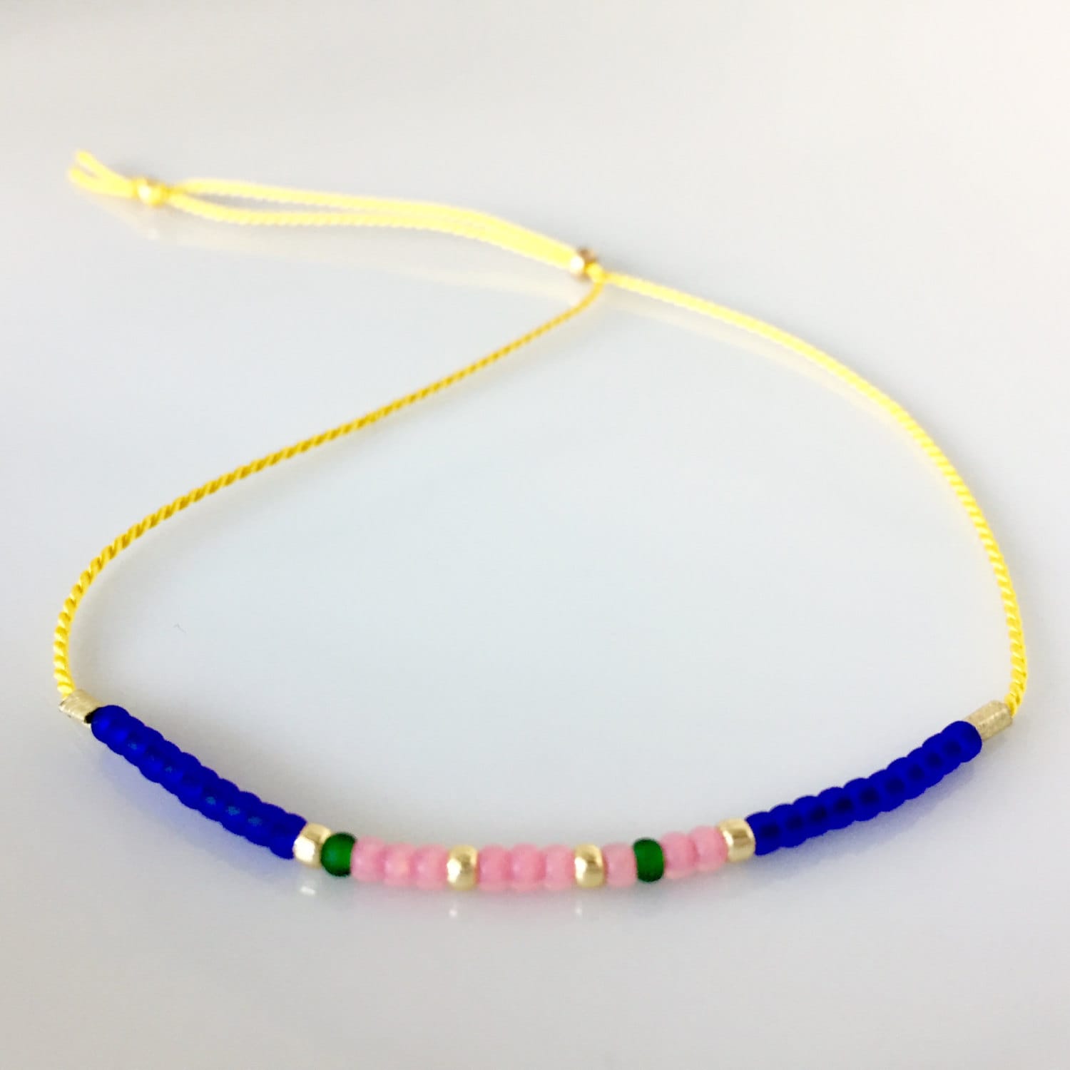 Joy Morse Code Armband - Gelb Joy Morse Code Armband - Gelb von allthesprinklesshop