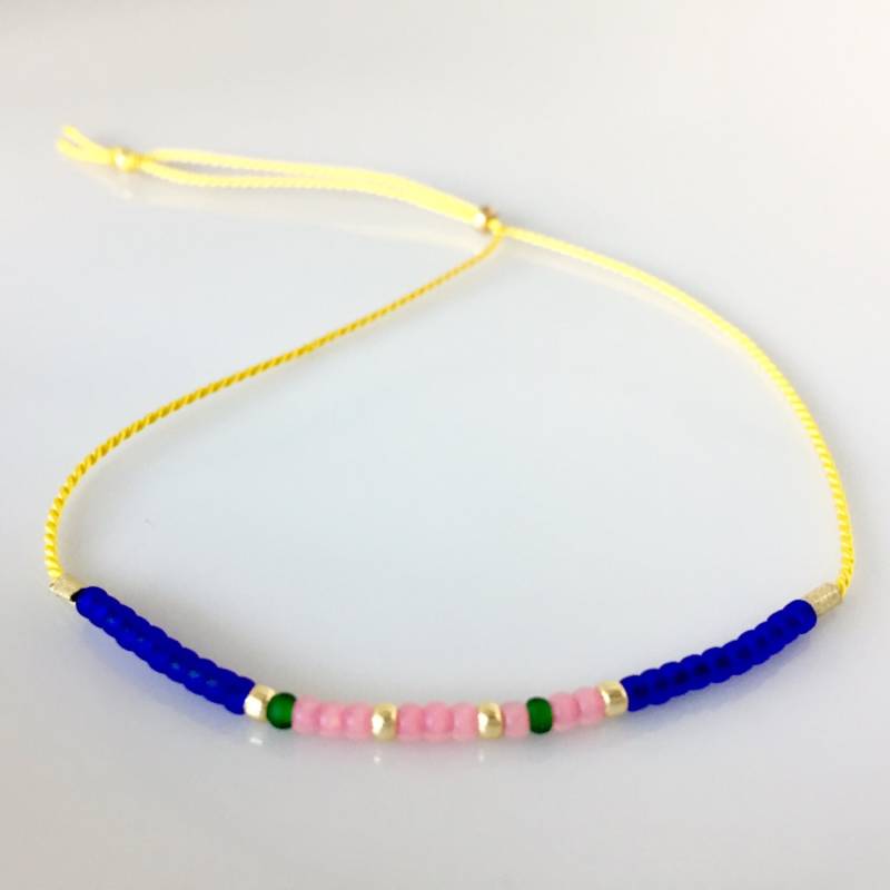 Joy Morse Code Armband - Gelb Joy Morse Code Armband - Gelb von allthesprinklesshop