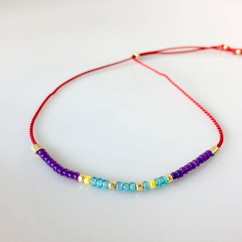 Joy Morse Code Armband - Rot Joy Morse Code Armband - Rot von allthesprinklesshop