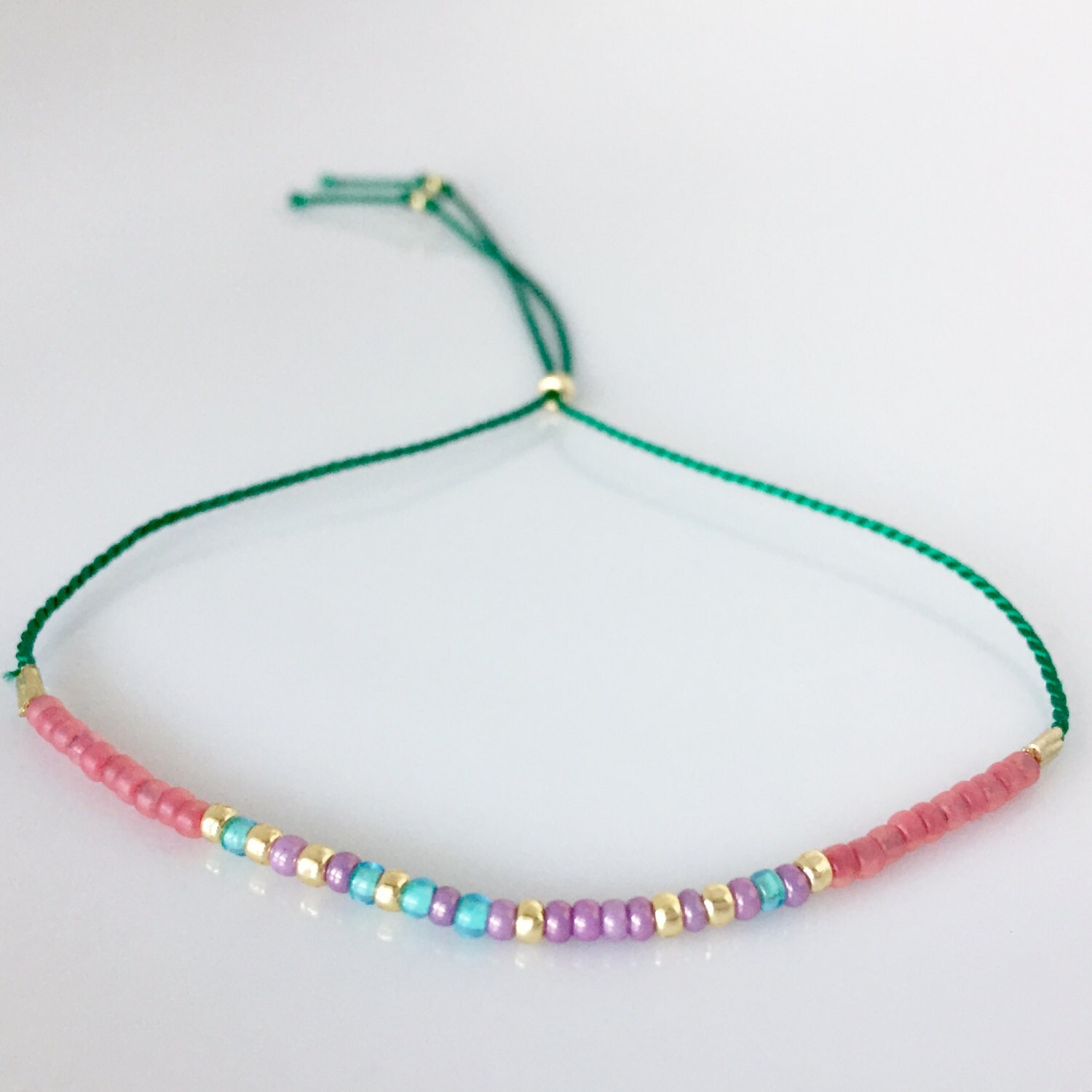 Lehrer-Morse-Code-Armband - Grün Lehrer-Morse-Code-Armband - Grün von allthesprinklesshop