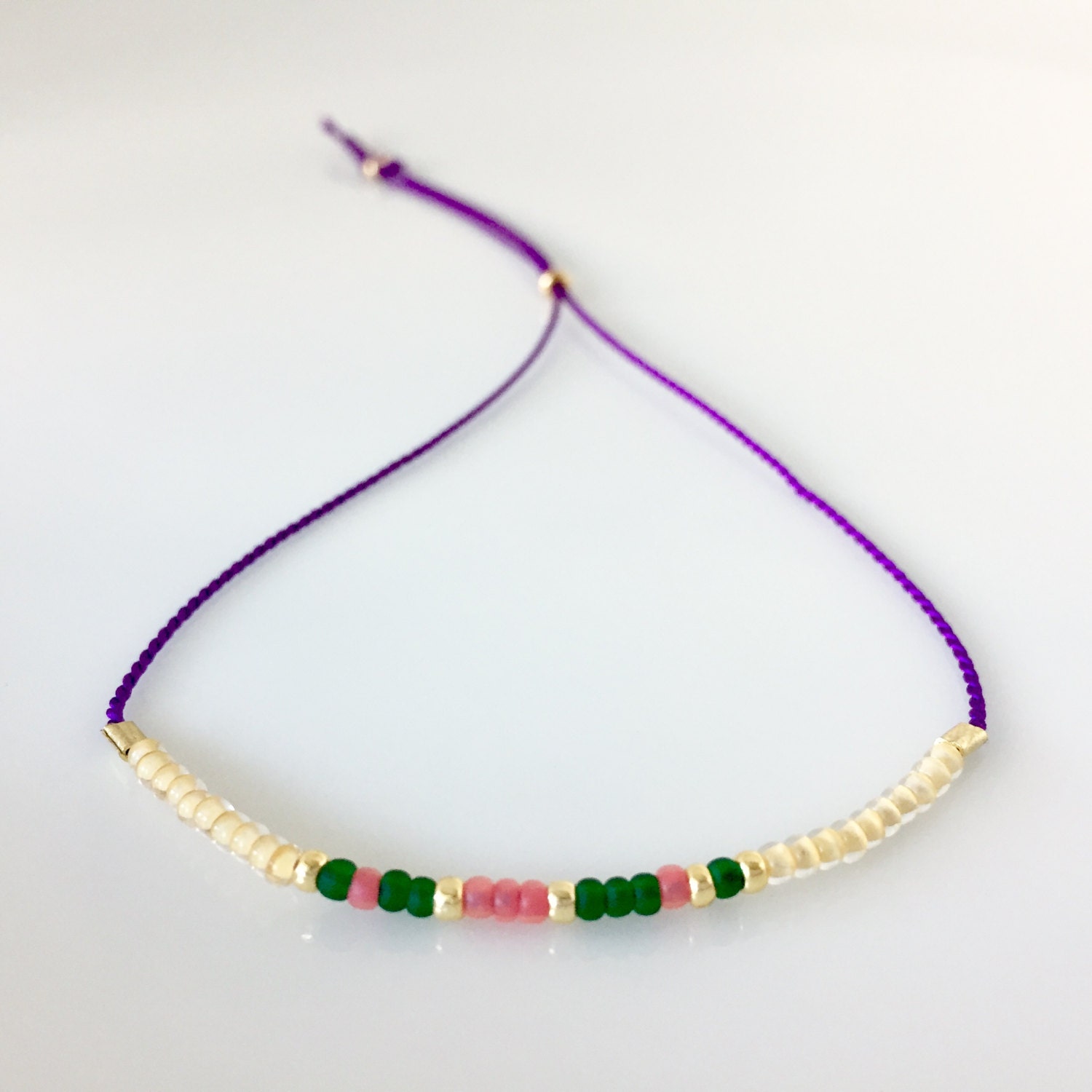 Liebe Morse-Code Armband - Lila Liebe Morse-Code Armband - Lila von allthesprinklesshop