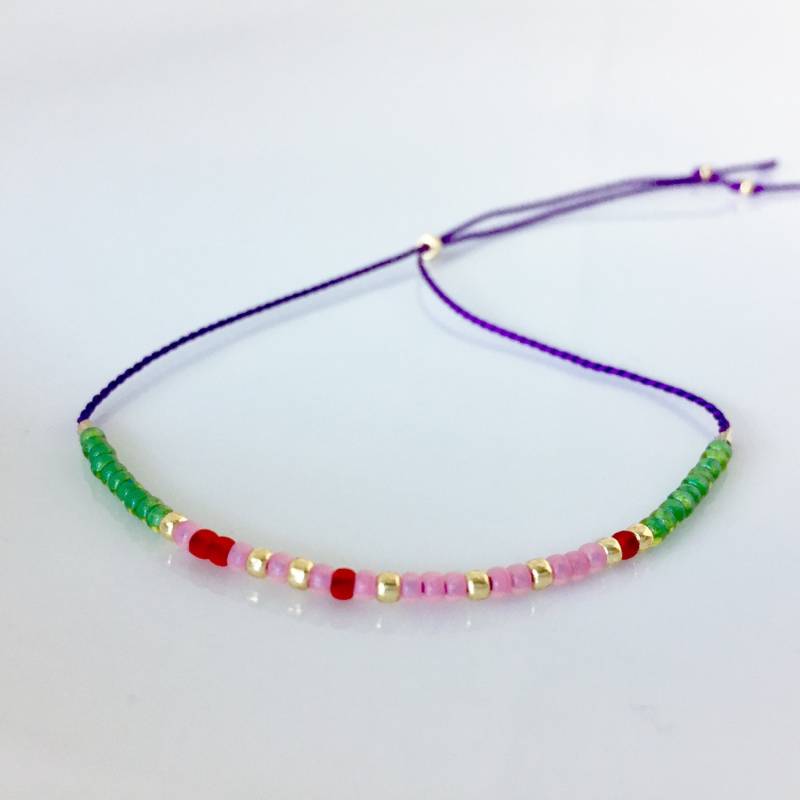 Persist Morse-Code Armband - Lila Persist Morse-Code Armband - Lila von allthesprinklesshop