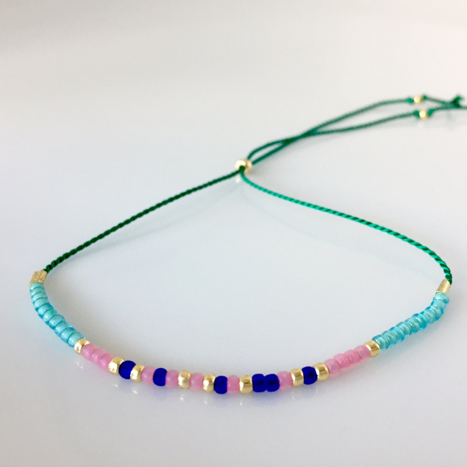 stärke-Morse-Code-Armband - Grün stärke-Morse-Code-Armband - Grün von allthesprinklesshop