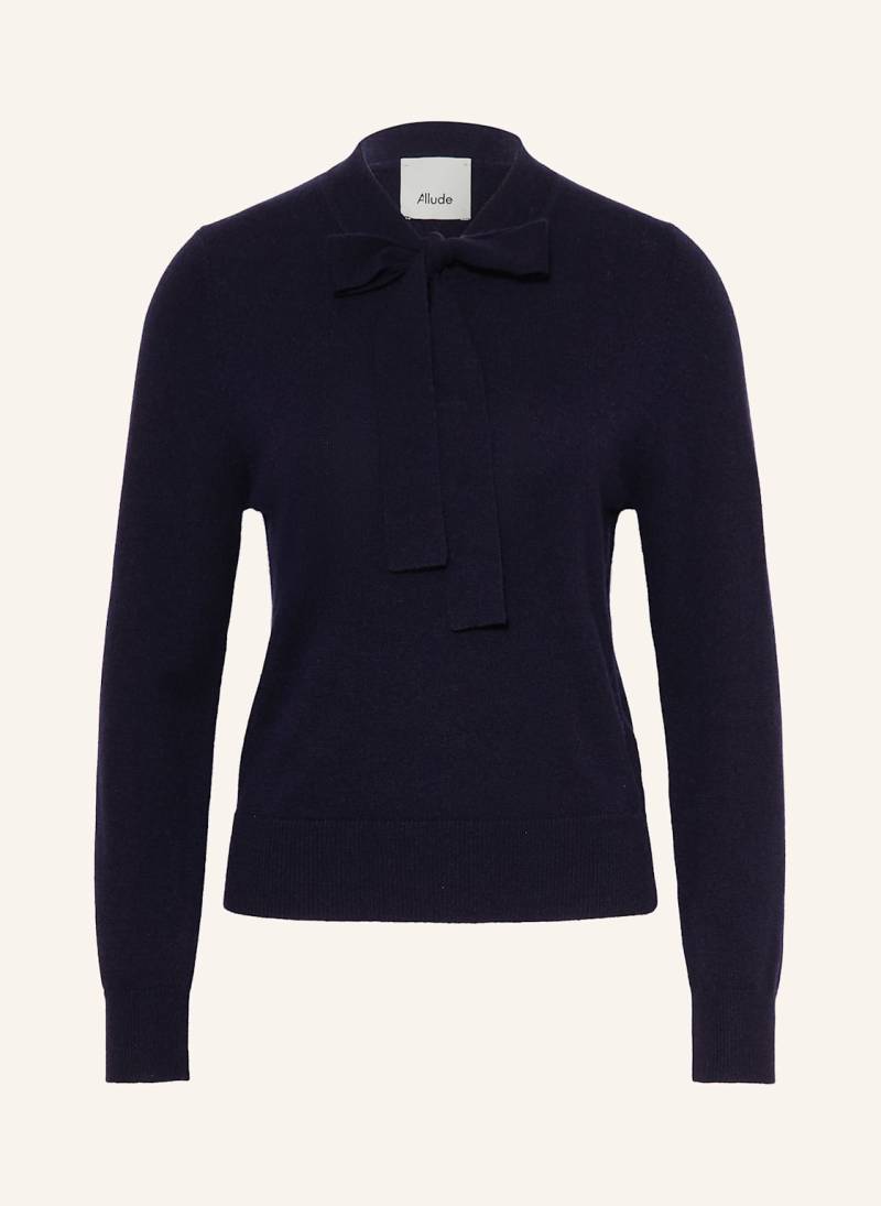 Allude Pullover Mit Schluppe Und Cashmere blau von allude
