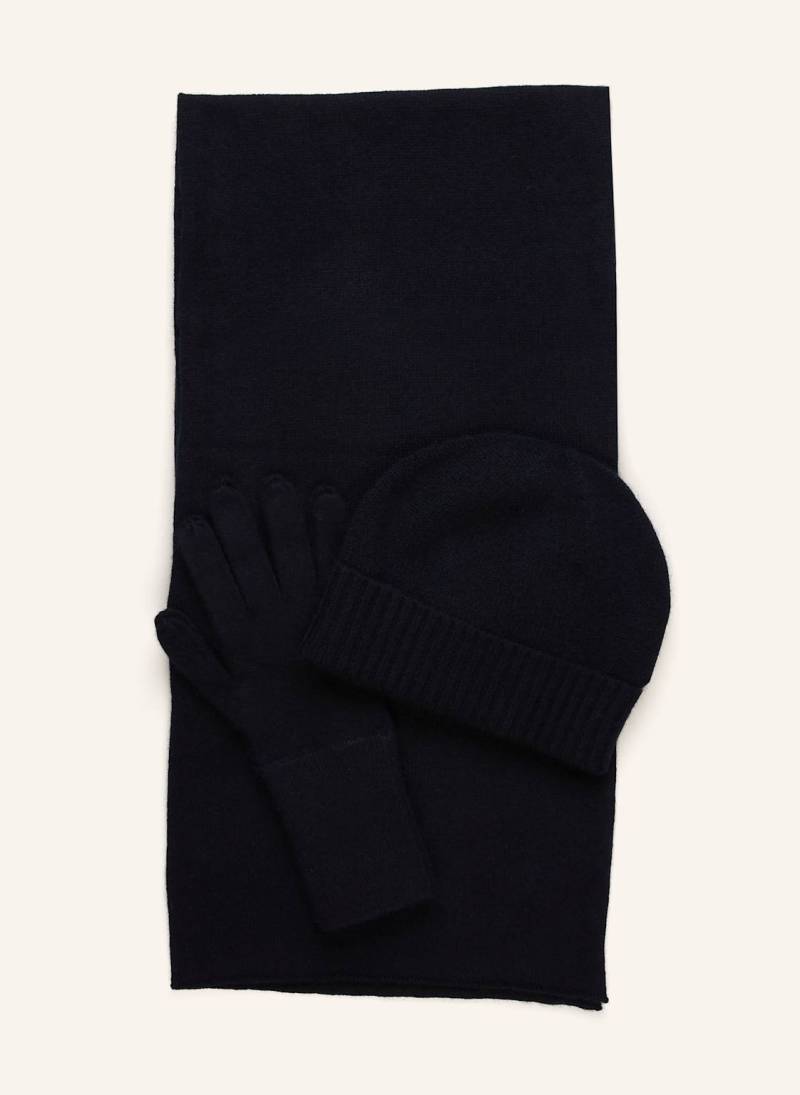 Allude Set: Schal, Mütze Und Handschuhe blau von allude