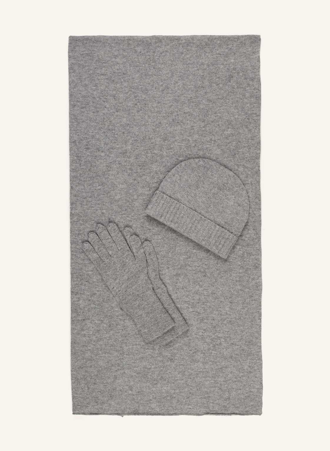 Allude Set: Schal, Mütze Und Handschuhe grau von allude