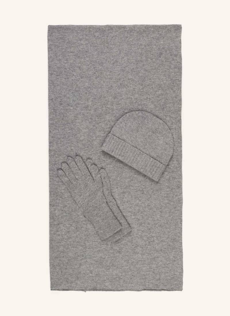 Allude Set: Schal, Mütze Und Handschuhe grau von allude