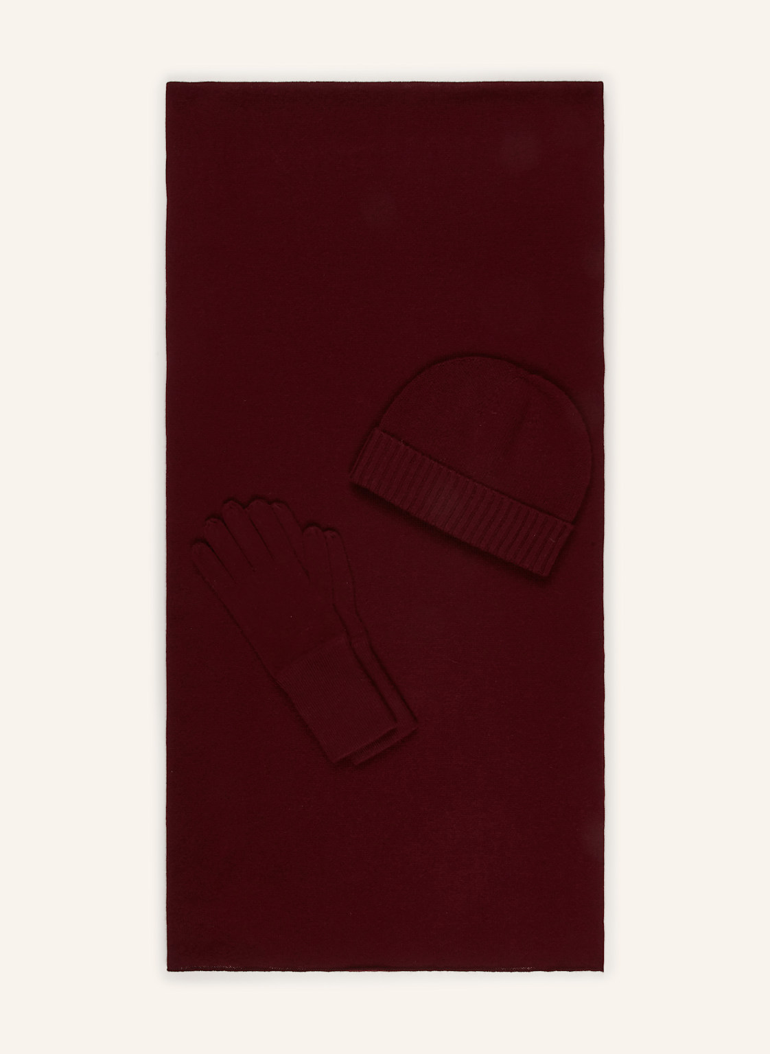 Allude Set: Schal, Mütze Und Handschuhe rot von allude