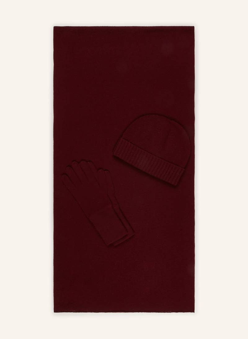 Allude Set: Schal, Mütze Und Handschuhe rot von allude
